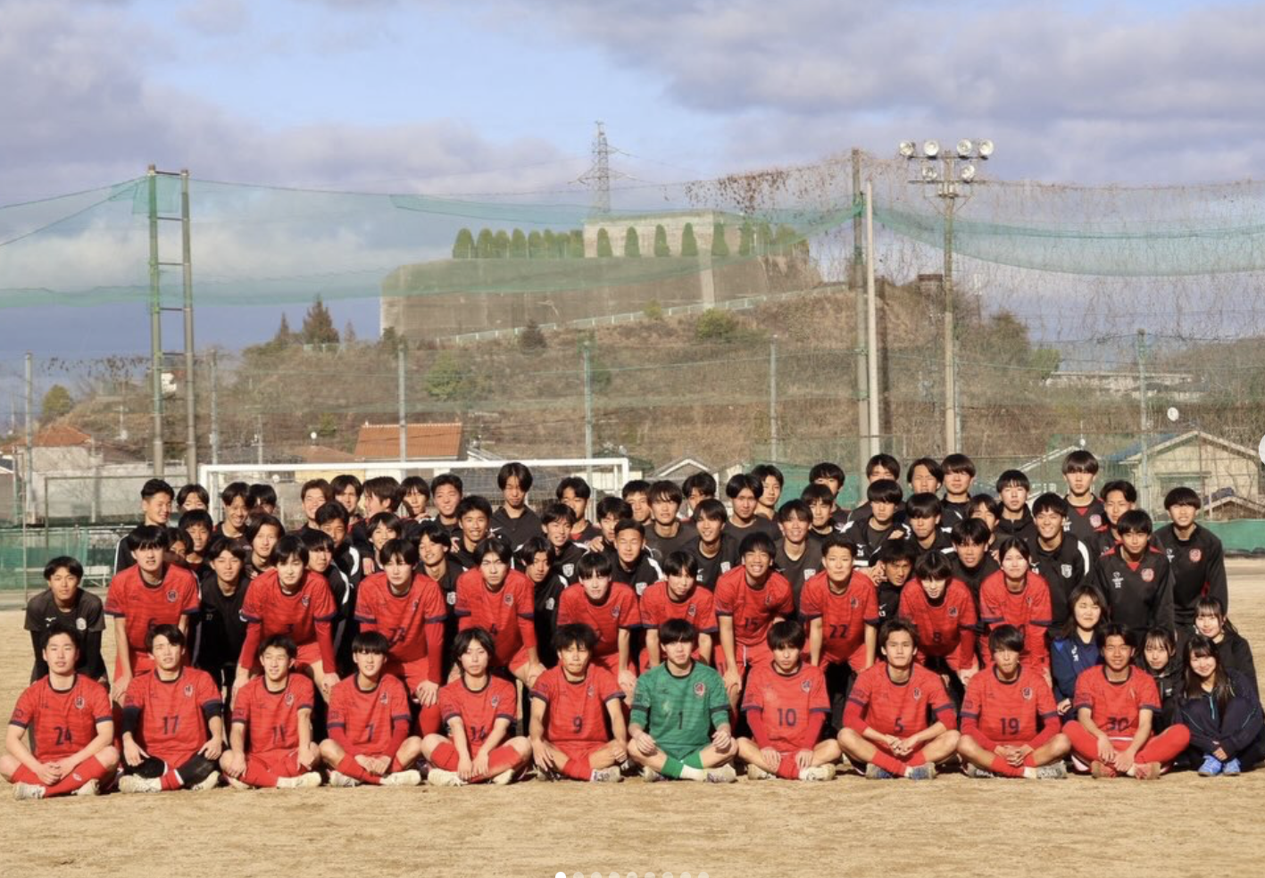 福山葦陽高校サッカー部 集合写真